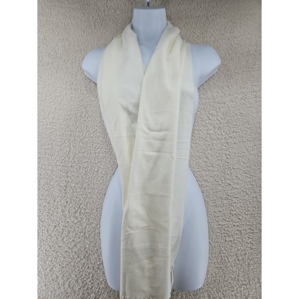 Veronz 100% Acrylic Super Soft White Women Scarf 12" x 72"